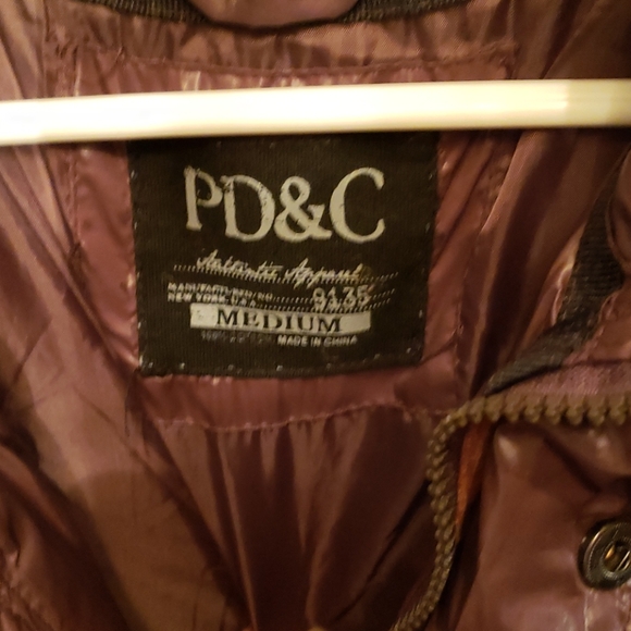 Thick Brown Mens Puffy Vest - Picture 3 of 4